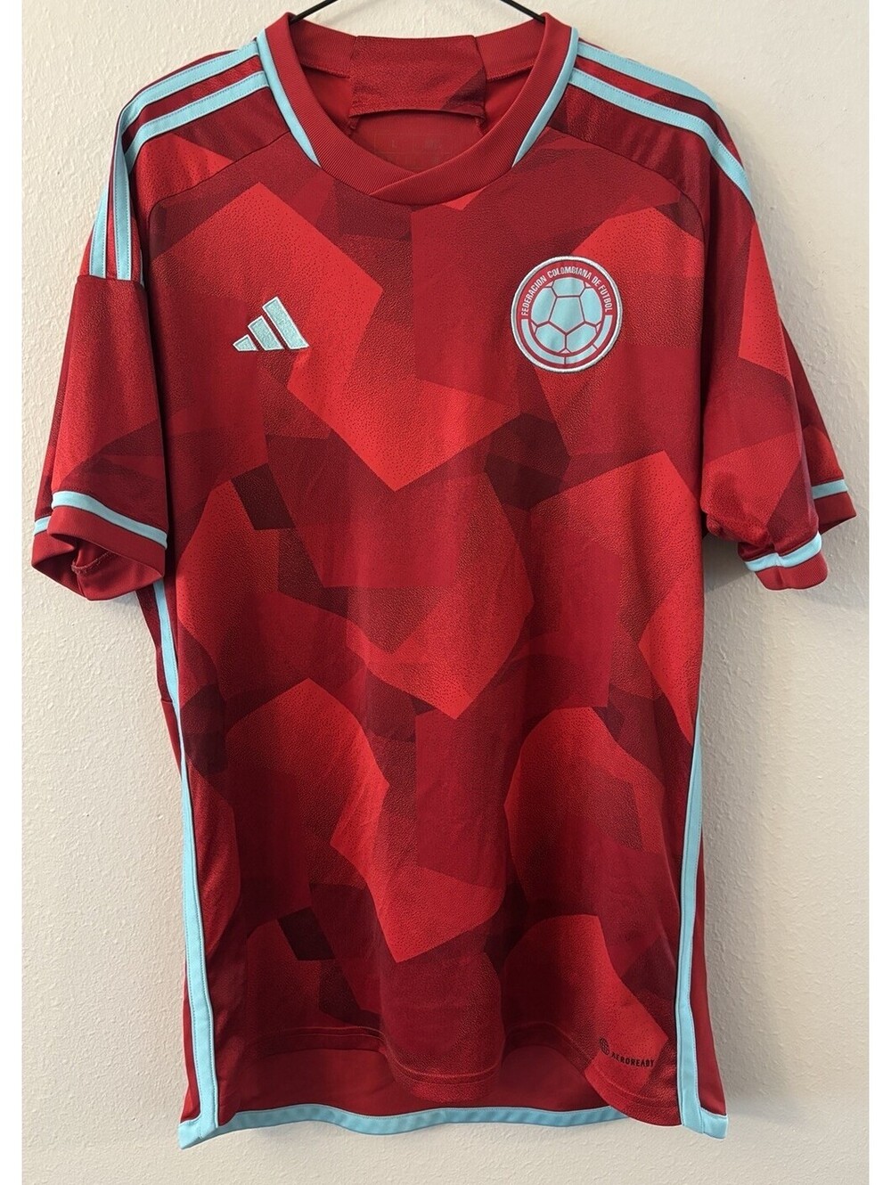 Adidas Colombia National Team 2022/23 Red Away Stadium Jersey Men’s L
